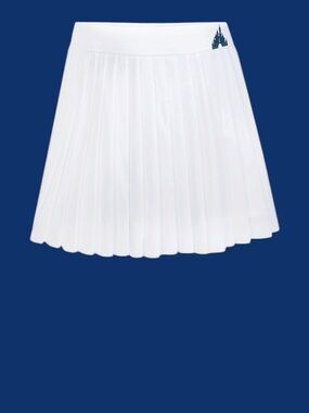Disney White Pleated Skort with Castle Accent XXL